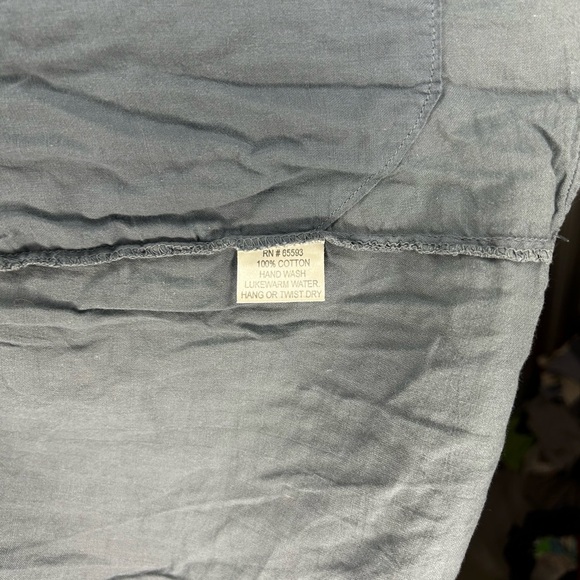 Women’s JP and Mattie Blue Cotton Long Sleeve Designer Tunic Blouse Size Medium - Picture 4 of 4